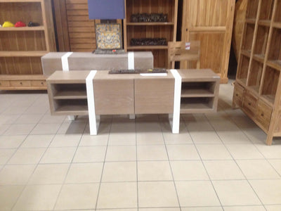 Meuble Design beige et blanc
