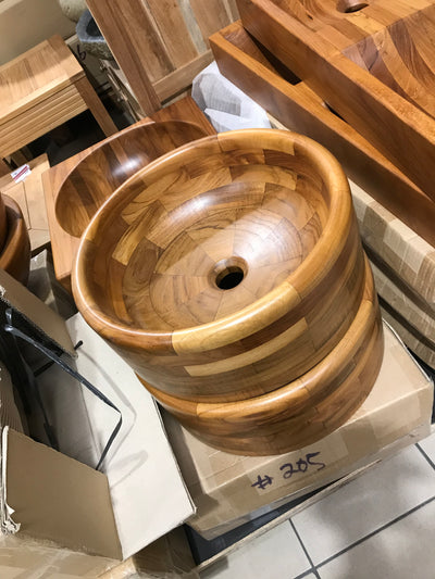 Vasque en Teck